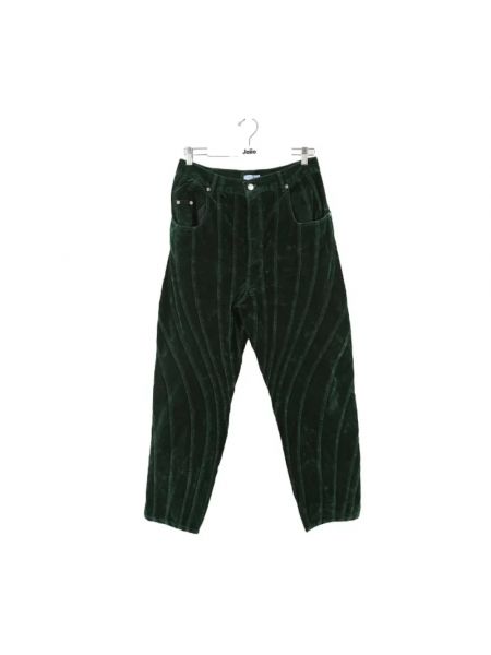 Spodnie bawełniane Mugler Pre-owned zielone