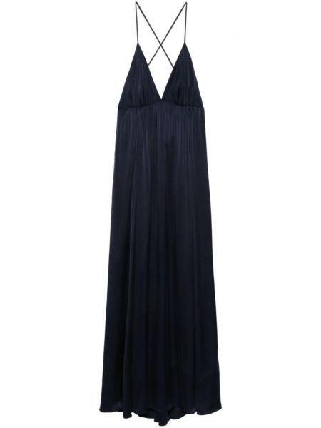 Svilena haljina na naramenice Zimmermann plava