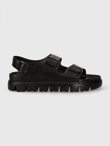 Chunky kožené sandály Birkenstock černé