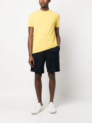 Einfarbige t-shirt aus baumwoll Zanone gelb