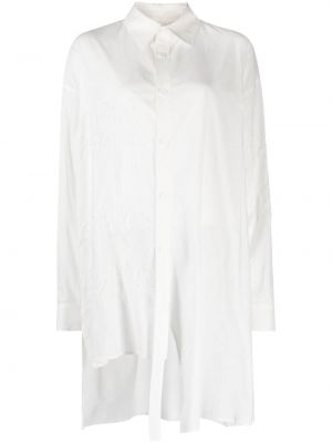 Ασύμμετρο πουκάμισο με δαντέλα Y's λευκό