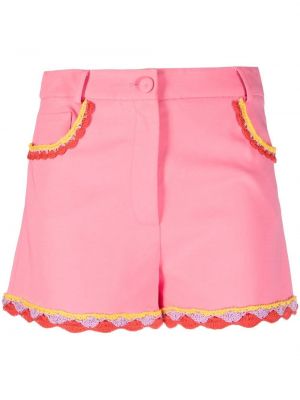 Kratke hlače s čipko Moschino roza