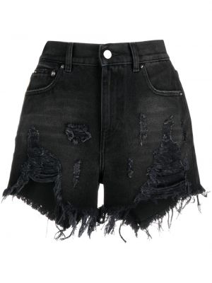 Zerrissene jeans shorts Nissa schwarz