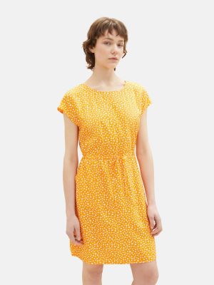 Džinsinė suknelė Tom Tailor Denim oranžinė