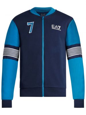 Bomber jakna s printom Ea7 Emporio Armani plava