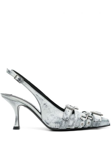 Slingback læder pumper med stropper Acne Studios hvid