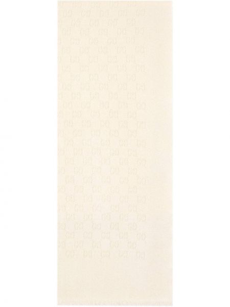 Bufanda de tejido jacquard Gucci blanco