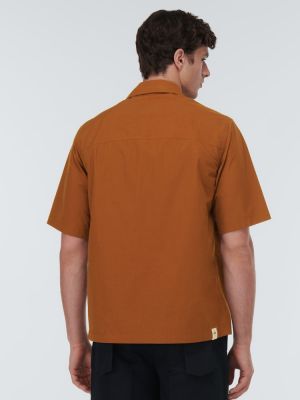 Bombažna srajca Jil Sander rjava