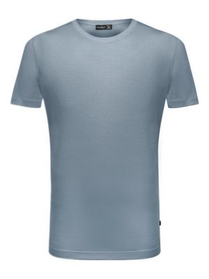 Хлопковая футболка Van Laack голубая