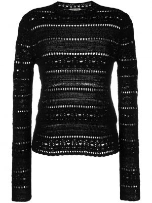 Langer pullover aus baumwoll Saint Laurent schwarz