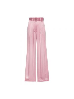 Jedwabne spodnie Zimmermann różowe