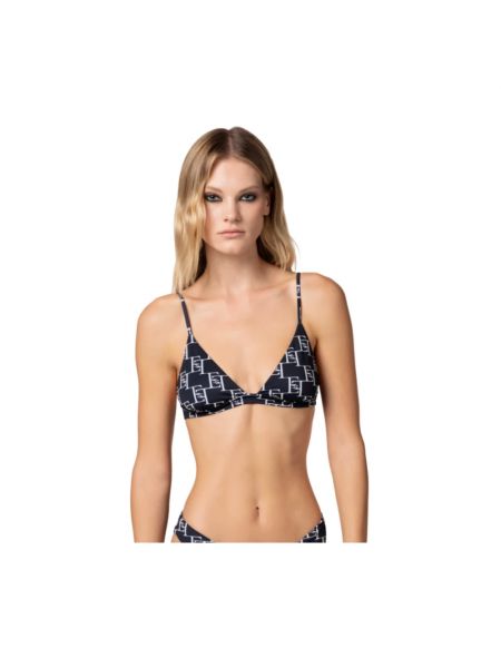 Bikini con estampado Elisabetta Franchi negro