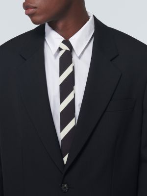 Копринена вълнена вратовръзка Valentino Garavani черно
