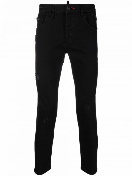 Lav midje stretch jeans Philipp Plein svart