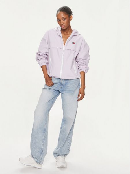 Джинсовая куртка Tommy Jeans фиолетовая