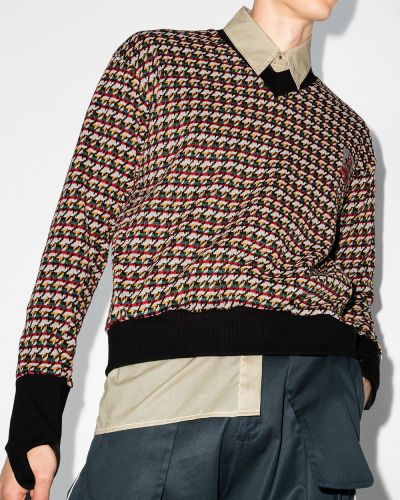 Jersey de punto de tela jersey con estampado geométrico Boramy Viguier negro