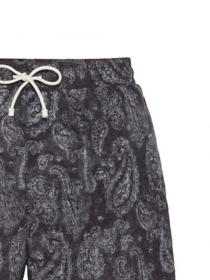 Shorts mit print mit paisleymuster Brunello Cucinelli schwarz