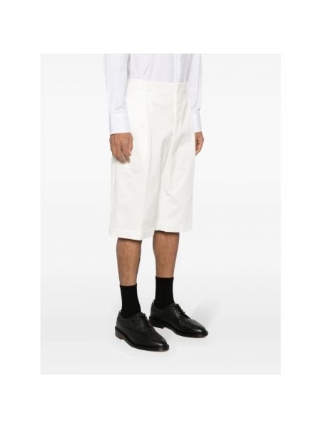 Pantalones cortos de algodón Thom Browne blanco