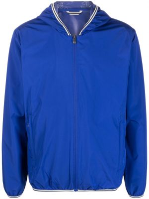 Svītrainas jaka ar kapuci Pyrenex zils