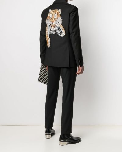 Slim fit oblek s tygřím vzorem Philipp Plein černý