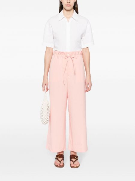 Bavlněné kalhoty Fabiana Filippi růžové