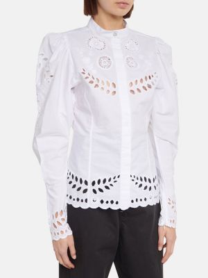 Bluză cu broderie Isabel Marant alb