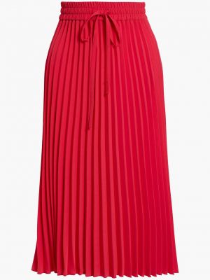 Плиссированная юбка миди из крепа Redvalentino красная