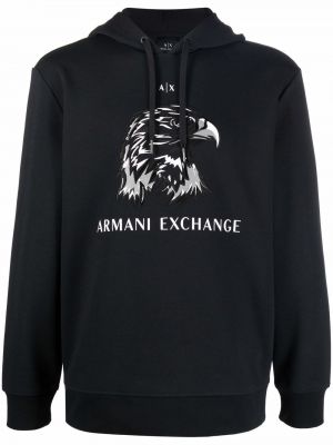 Trykt hettegenser Armani Exchange svart