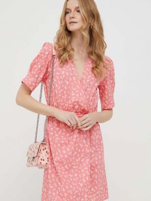 Pamučna mini haljina United Colors Of Benetton ružičasta