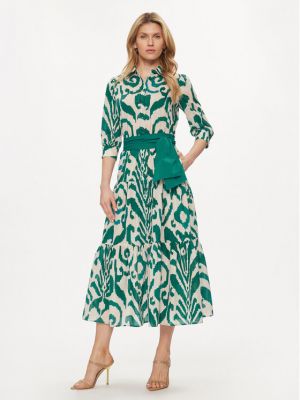 Φόρεμα σε στυλ πουκάμισο Luisa Spagnoli πράσινο