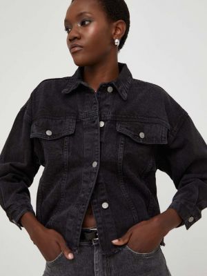 Kurtka jeansowa oversize Answear Lab czarna