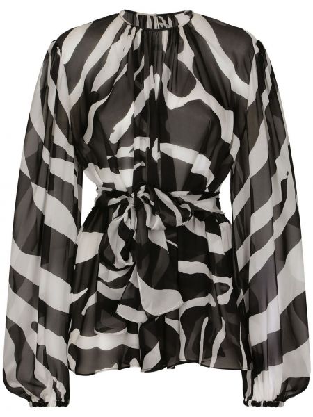 Копринена блуза от шифон с принт Dolce & Gabbana