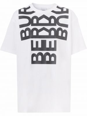 T-shirt con stampa oversize Burberry bianco