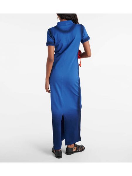 Vestito lungo di cotone Loewe blu