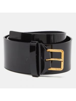 Cinturón de cuero Yves Saint Laurent Vintage negro