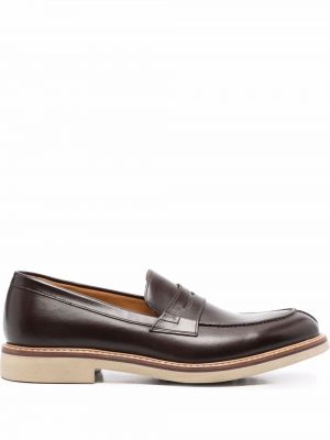 Skinn loafers Corneliani brun