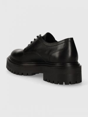 Pantofi oxford din piele cu platformă Marc O'polo negru
