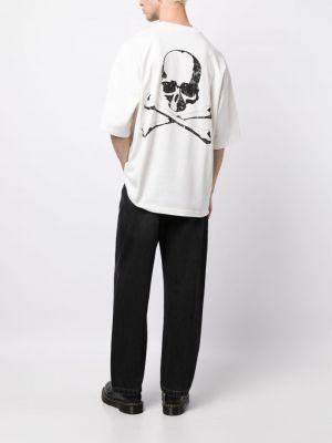 Kokvilnas t-krekls ar apdruku Mastermind Japan balts