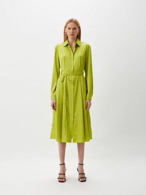 Платье-рубашка Hugo зеленое