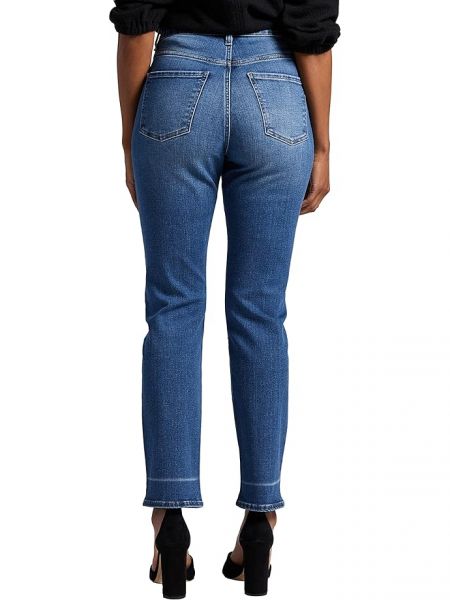 Прямые джинсы с высокой талией Jag Jeans синие