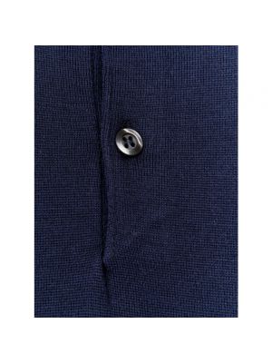 Jersey de lana de lana merino de tela jersey John Smedley azul