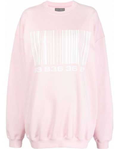 Overdimensjonert trykt sweatshirt Vtmnts rosa