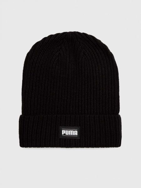 Dzianinowa czapka Puma czarna