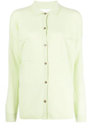 Kašmírová košeľa Lisa Yang zelená