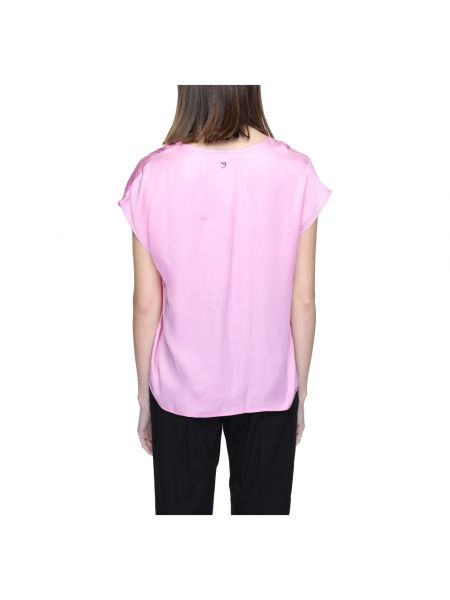 Bluse mit kurzen ärmeln Rinascimento pink