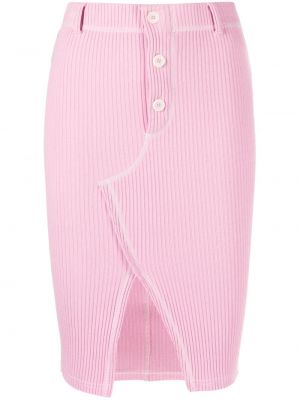 Памучна дънкова пола Moschino Jeans розово