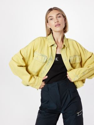 Geacă de blugi Calvin Klein Jeans galben