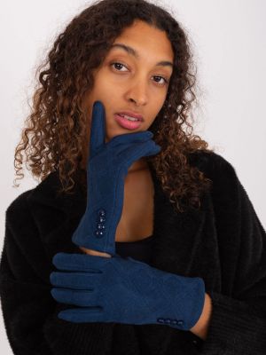 Rękawiczki ocieplane Fashionhunters niebieskie