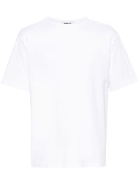 Bavlněné tričko Auralee bílé