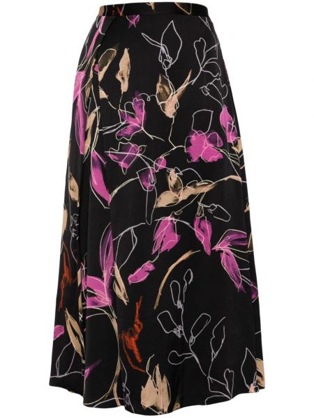 Suknja s cvjetnim printom s printom Paul Smith crna
